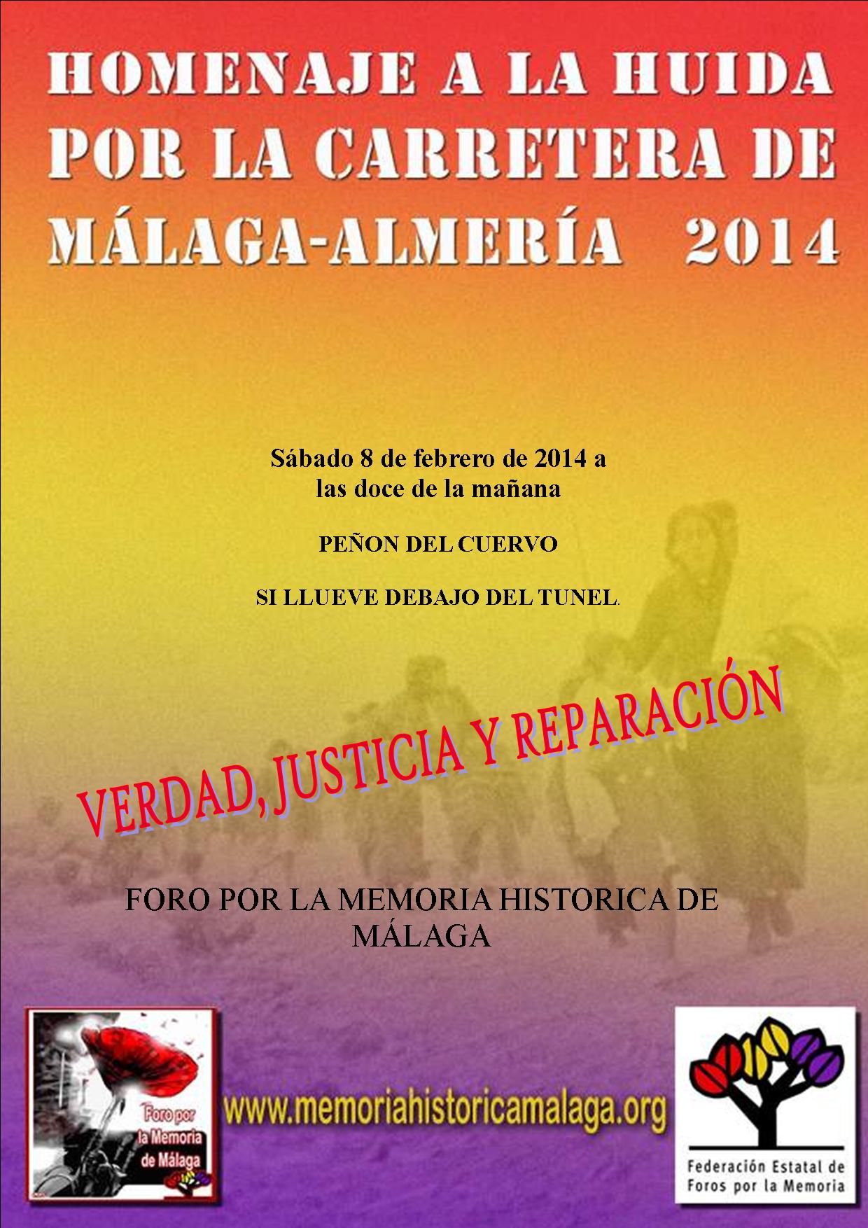 HOMENAJE A LA HUIDA POR LA CARRETERA MLAGA ALMERIA 2014